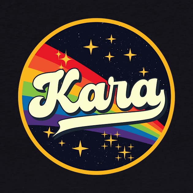 Kara // Rainbow In Space Vintage Style by LMW Art